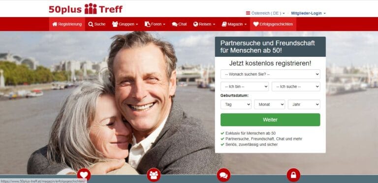 partnersuche 50 plus österreich kennenlernen email